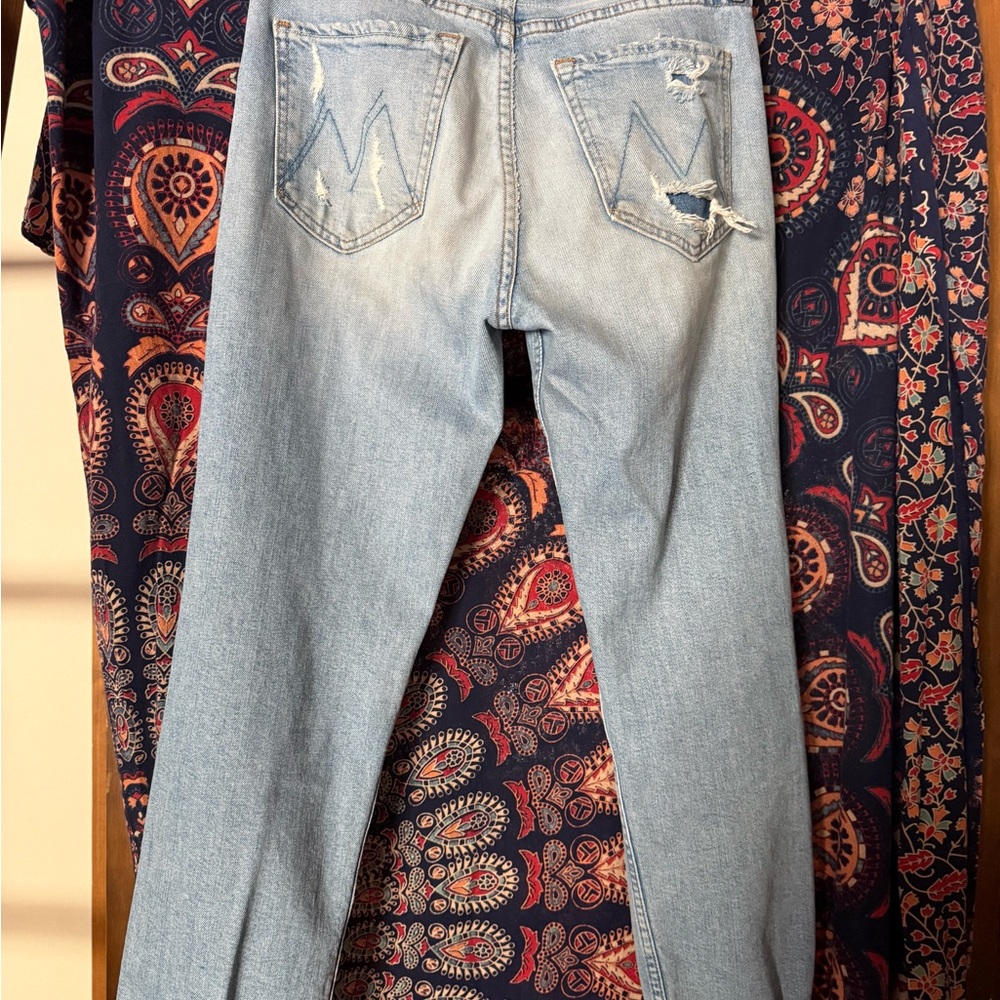 MOTHER Light Blue Straight Leg Jeans